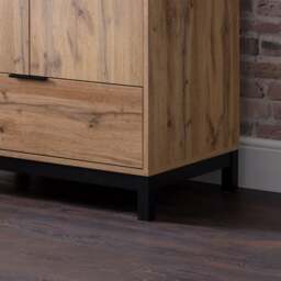 Bali - 1 Drawer Combination Wardrobe - Oak - Wooden - Happy Beds - thumbnail 6