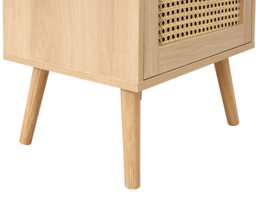 Croxley - 2 Drawer Bedside Table - Oak - Rattan - Wooden - Happy Beds - thumbnail 6