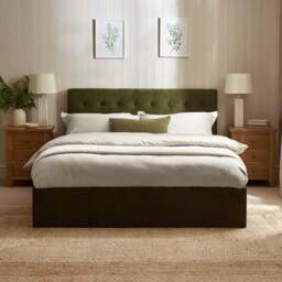 Peggy - Super King Size - Ottoman Storage Bed - Olive - Fabric - 6ft - thumbnail 3