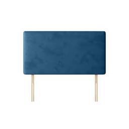 Cornell - Single - Plain Headboard - Blue - Velvet - 3ft - Happy Beds - thumbnail 1