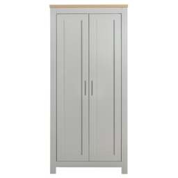 Highgate - 2 Door Wardrobe - Grey/Oak - Wooden - Happy Beds - thumbnail 2