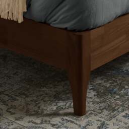 Halden - King Size - Boucle Winged Wooden Bed - Grey - Boucle Fabric - 5ft - thumbnail 6
