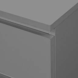 Oslo - 2 Drawer Bedside Table - Grey - Wooden - Happy Beds - thumbnail 3