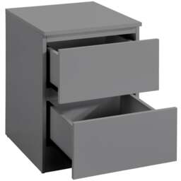 Oslo - 2 Drawer Bedside Table - Grey - Wooden - Happy Beds - thumbnail 5