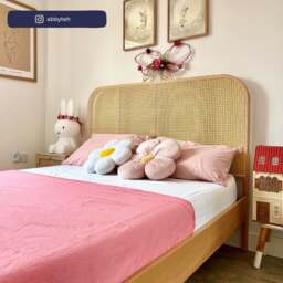 Margot - King Size - Rattan Bed - Oak - Wooden - Low Foot-End - 5ft - Happy Beds - thumbnail 7