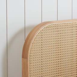Margot - King Size - Rattan Bed - Oak - Wooden - Low Foot-End - 5ft - Happy Beds - thumbnail 8