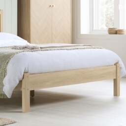 Herringford – Double – Low Foot-End Bed – Oak – Wooden – 4ft6 - Happy Beds - thumbnail 3