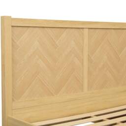 Herringford – Double – Low Foot-End Bed – Oak – Wooden – 4ft6 - Happy Beds - thumbnail 8