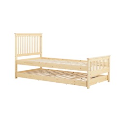 Buxton - Single - High Foot-End Bed with Underbed Trundle - Natural Pine - Wood - 3ft - thumbnail 6