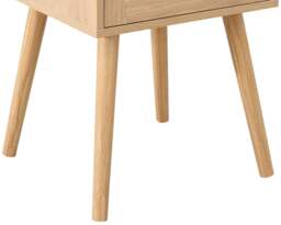 Croxley - 1 Drawer Bedside Table - Oak - Rattan - Wooden - Happy Beds - thumbnail 7