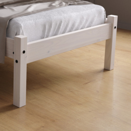 Rio- Double -White Washed Solid Pine Bed Frame - 4ft6 - Happy Beds - thumbnail 5