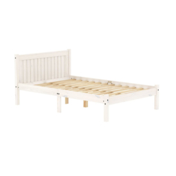 Rio- Double -White Washed Solid Pine Bed Frame - 4ft6 - Happy Beds - thumbnail 8