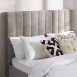 Eloise - King Size - Bed in a Box - Grey - Chenille Fabric - 5ft - Happy Beds - thumbnail 2