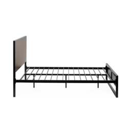 Harrison - King-Size - Herringbone Bed - Black/Dark Wood - Metal/Wood - 5ft - thumbnail 6