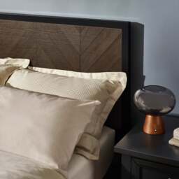 Harrison - King-Size - Herringbone Bed - Black/Dark Wood - Metal/Wood - 5ft - thumbnail 3