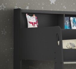 Orion - Single - Kids Bunk Bed - Storage - Dark Grey - Wooden - 3ft - Happy Beds - thumbnail 3