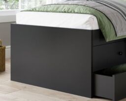 Arctic - Single - 4-Drawer Storage Cabin Bed - Black - Wooden - 3ft - Happy Beds - thumbnail 4