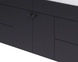 Arctic - Single - 4-Drawer Storage Cabin Bed - Black - Wooden - 3ft - Happy Beds - thumbnail 5