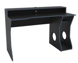 Enzo - Gaming Desk - Black/Blue - Wooden - Happy Beds - thumbnail 6