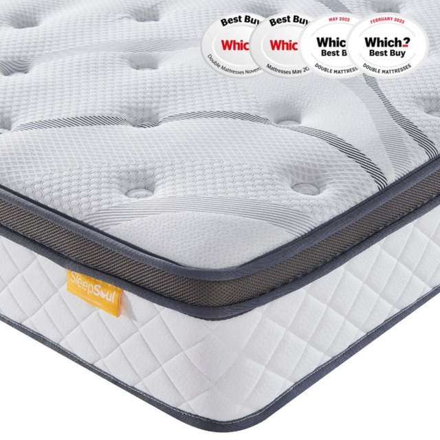 SleepSoul Heaven Pocket Sprung Mattress - 4ft6 Double (135 x 190 cm) - image 1