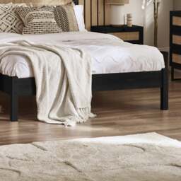 Padstow - King Size - Rattan Bed - Black - Wooden - 5ft - Happy Beds - thumbnail 3