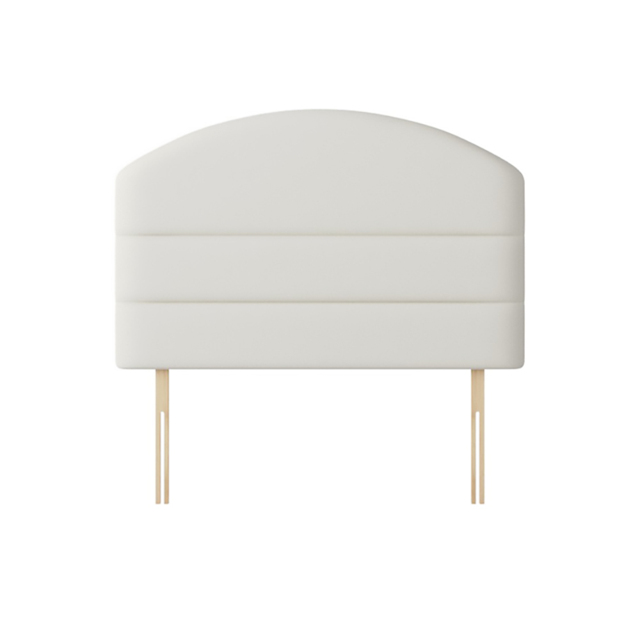 Dudley - Super King Size - Lined Headboard - White - Fabric - 6ft - Happy Beds - image 1