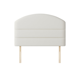 Dudley - Super King Size - Lined Headboard - White - Fabric - 6ft - Happy Beds - thumbnail 1