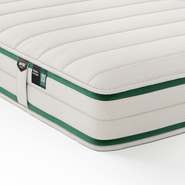 Jay-Be - Single - Natural Fresh Bamboo e - Pocket Pocket Spring Children's Mattress - Fabric - Vacuum Packed - 3ft - image 1