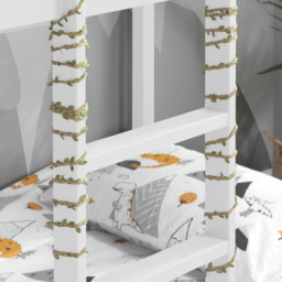 Adventure - Single - Kids House Style Bunk Bed - White - Wooden - 3ft - Happy Beds - thumbnail 8