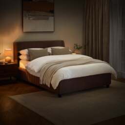 Marley - King-Size - Ottoman Storage Bed - Brown - Velvet - 5ft - thumbnail 7