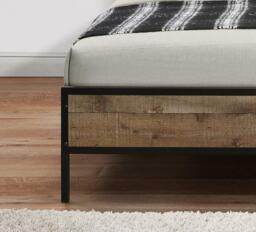 Urban Rustic - Small Double -Wood and Metal - 4ft - Happy Beds - thumbnail 5