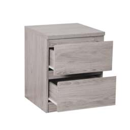 Jupiter - 2 Drawer Bedside Table - Grey Oak - Wooden - Happy Beds - thumbnail 3