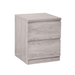 Jupiter - 2 Drawer Bedside Table - Grey Oak - Wooden - Happy Beds - thumbnail 2