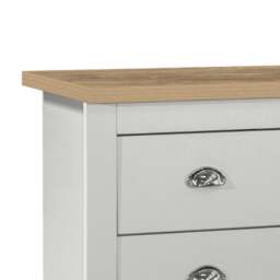 Highgate - 4 Drawer Chest - Grey/Oak - Wooden - Happy Beds - thumbnail 5