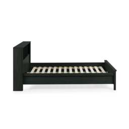 Sydney - Double - Rattan Oak-Effect Bookcase Bed - Black - Wooden - 4ft6 - Happy Beds - thumbnail 6