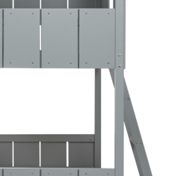 Safari - Single - Kids House Style Bunk Bed - Grey - Wooden - 3ft - Happy Beds - thumbnail 8