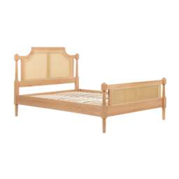 Geneva – Double – French Style Rattan Bed - Oak – Wooden – 4ft6 - Happy Beds - thumbnail 6