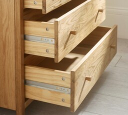 Coxmoor – 3-Drawer Chest of Drawers – Oak – Wooden - Happy Beds - thumbnail 3