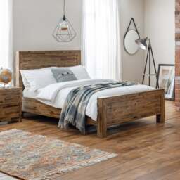 Hoxton - King Size - Rustic Oak Effect - Wood - 5ft - Happy Beds - thumbnail 1