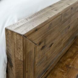Hoxton - King Size - Rustic Oak Effect - Wood - 5ft - Happy Beds - thumbnail 4