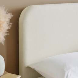 Shelly - Double - TV Bed - Cream - Fabric - 4ft6 - thumbnail 7
