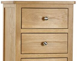 Mallory - 7 Drawer Narrow Chest - Oak - Wood - thumbnail 6