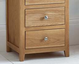 Mallory - 7 Drawer Narrow Chest - Oak - Wood - thumbnail 3