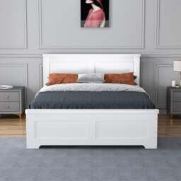 Conway - King-Size - Storage Bed with 4 Drawers - White - Wooden - 5ft - Happy Beds - thumbnail 3