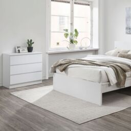 Oslo - 3 Drawer Chest of Drawers - White - Wooden - Happy Beds - thumbnail 4