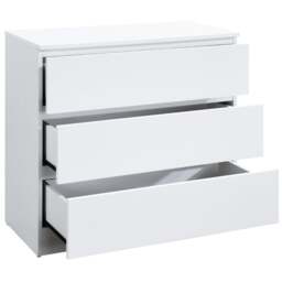 Oslo - 3 Drawer Chest of Drawers - White - Wooden - Happy Beds - thumbnail 5