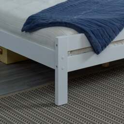Glory - Double - White - Wooden - Low Foot-End Bed - 4ft6 - Happy Beds - thumbnail 5