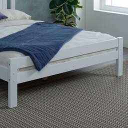 Glory - Double - White - Wooden - Low Foot-End Bed - 4ft6 - Happy Beds - thumbnail 2