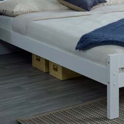 Glory - Double - White - Wooden - Low Foot-End Bed - 4ft6 - Happy Beds - thumbnail 3