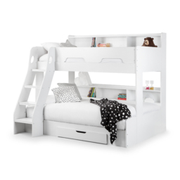 Orion - Kids Triple Sleeper Bed - Storage - White - Wood - 3ft and 4ft - Happy Beds - thumbnail 8